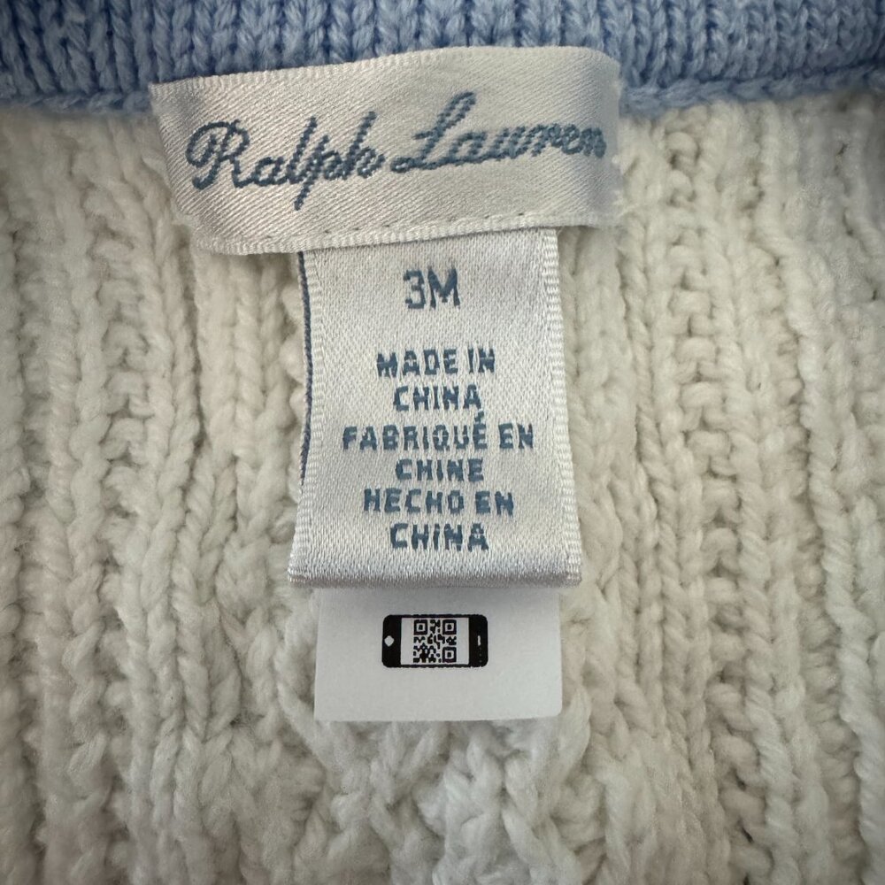 Ralph Lauren Baby Boy Cable Knit Cardigan Sweater - Picture 3 of 3